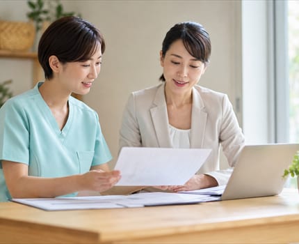 医療現場経験を活かした伴走サポートのイメージ