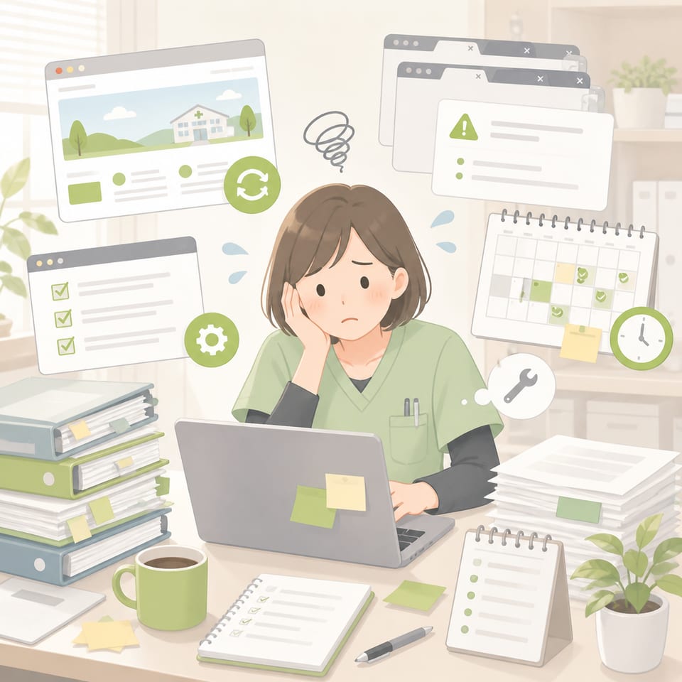 更新・運用の手が回らないというお悩みのイメージ